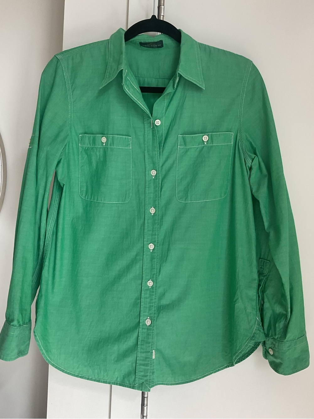 ***Lauren Ralph Lauren ***Green Women's Button-Down Shirt